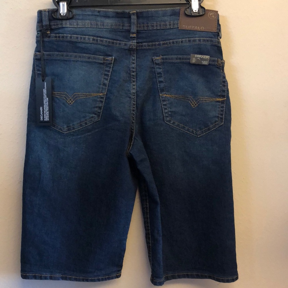 Buffalo Parker Slim Fit Jeans Shorts in Fossil Wash size 16 🤩 K1 - Picture 5 of 14